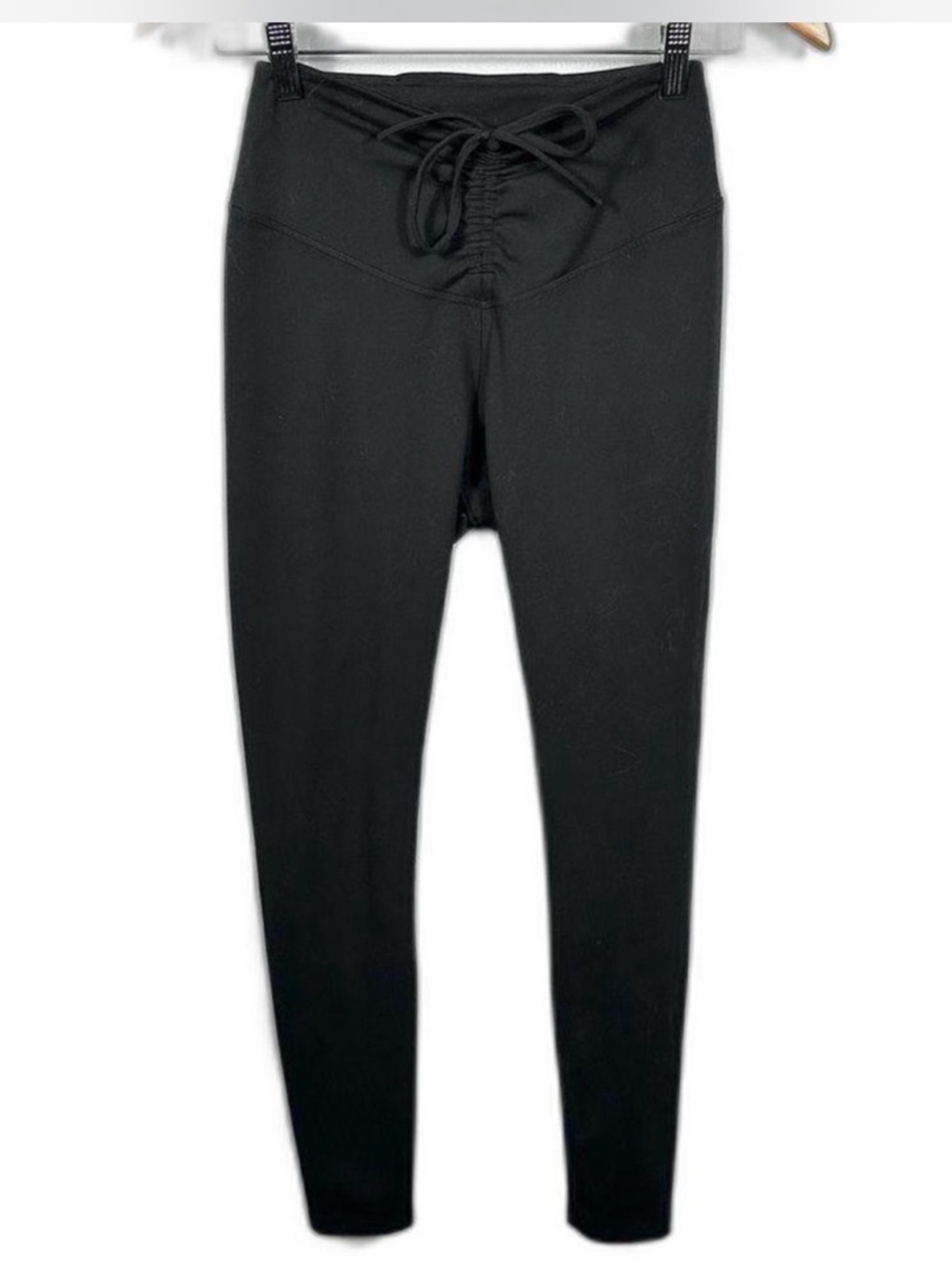 Pink by Victoria’s Secret Black Lace-Up High-Waist Leggings, Size xxl, Worn Once